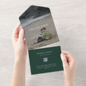 Invitation Tout En Un Parker phoque photo moderne et envoyer Mariage (Déchirure)