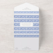 Invitation Tout En Un Parti d'engagement Santorini Grèce avec Rsvp (Dehors)