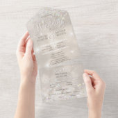 Invitation Tout En Un Parties scintillant Champagne Confetti Mariage élé (Déchirure)