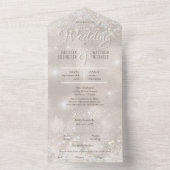Invitation Tout En Un Parties scintillant Champagne Confetti Mariage élé (À l'intérieur)