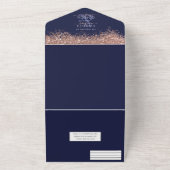 Invitation Tout En Un Parties scintillant de luxe Rose Gold Marine Maria (Dehors)