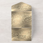 Invitation Tout En Un Parties scintillant d'or étincelle moderne élégant (Dehors)