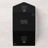 Invitation Tout En Un Parties scintillant d'or Monogram Poker Chip Casin (Dehors)