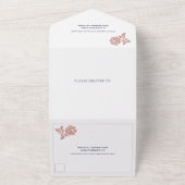 Invitation Tout En Un parties scintillant en or rose couronne sur mariag (Dehors)