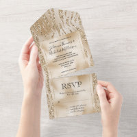Parties scintillant Gold Luxe Zebra Print