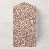 Invitation Tout En Un Parties scintillant Peach Rose Gold Luxe (Dehors)