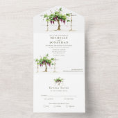 Invitation Tout En Un Paso Robles Vineyard Vineyard Grapevine Mariage (À l'intérieur)