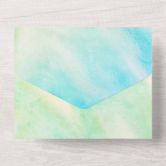 Invitation Tout En Un Pastel Abstrait Simple Élégant BAR MITZVAH SUR MES (Verso)