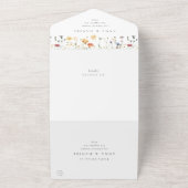 Invitation Tout En Un Pastel Boho Floral Wedding (Dehors)