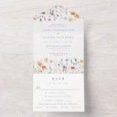 Invitation Tout En Un Pastel Boho Floral Wedding (À l'intérieur)