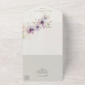 Invitation Tout En Un pastel cosmos fleurs rsvp mariage (Dehors)