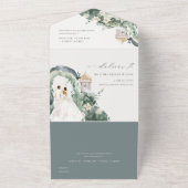 Invitation Tout En Un Pastel Couple Floral Garden Arch Mariage botanique (Dehors)