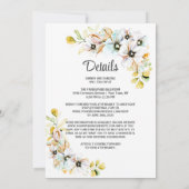 Invitation Tout en un Pastel Floral Mariage (Dos)