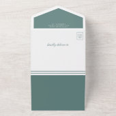 Invitation Tout En Un Pastel Succulent Ampersand QR Code Mariage (Dehors)