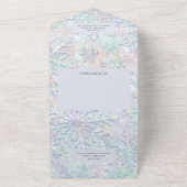 Invitation Tout En Un Pastels Modernes Snowflake QR Code (Dehors)