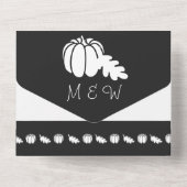 Invitation Tout En Un Patch citrouille en noir (Verso)
