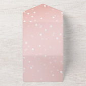 Invitation Tout En Un Peach Blush Ombre Confetti Bokeh (Dehors)