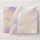 Invitation Tout En Un Pearl Blanc bleu violet Abstrait (Verso)