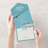 Invitation Tout En Un Pêche Adulte À Thème Anniversaire (Déchirure)