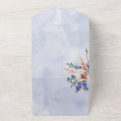 Invitation Tout En Un Peri Boho Fleurs Grass tout en un mariage Invitati (Dehors)