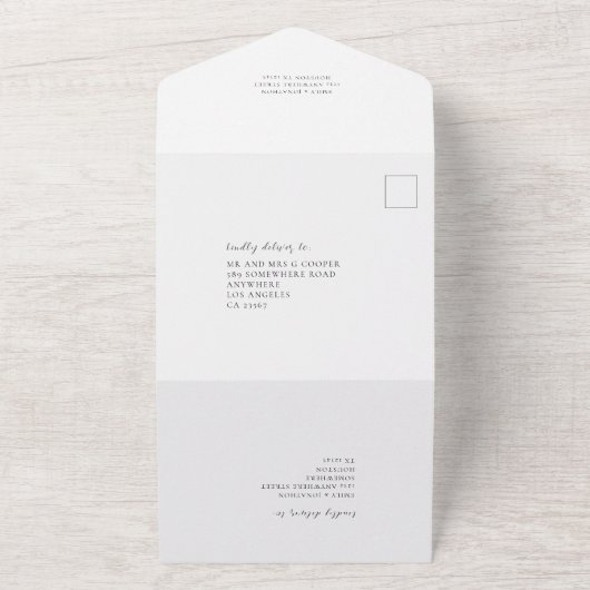 Invitation Tout En Un Personnalisé Rejoignez-nous QR Code moderne Script (Dehors)