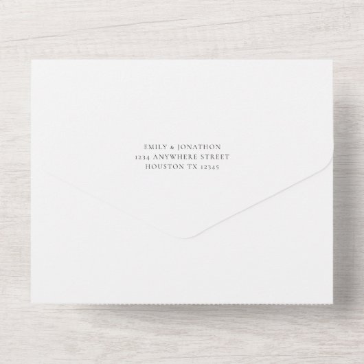 Invitation Tout En Un Personnalisé Rejoignez-nous QR Code moderne Script (Verso)