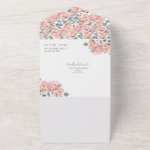 Invitation Tout En Un Pétales à fleurs roses et prothèse nuptiale d'été (Dehors)