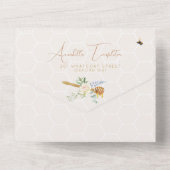 Invitation Tout En Un Petit Baby shower de miel doux (Verso)