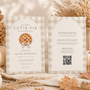 Invitation Tout en Un Petit Chou Neutral Beige Baby Shower