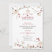 Invitation Tout en un petit Ladybug QR Code Douche (Devant)