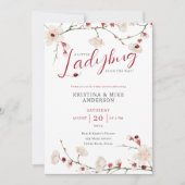 Invitation Tout en un petit Ladybug QR Code Douche (Devant)