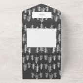 Invitation Tout En Un Petit sapin de Noël moderne photo rustique (Dehors)