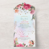 Invitation Tout En Un Petite Fée Baby Girl Douche (À l'intérieur)