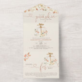 Invitation Tout En Un Petits livres d'automne Citrouilles pour bébé (À l'intérieur)