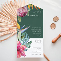 Phoque Vert Floral Tropical Coloré Et Envoyer