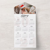 Invitation Tout En Un Photo 2024 Calendrier Script Joyeux Noël (À l'intérieur)