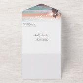 Invitation Tout En Un Photo à l'extérieur du dos Simple Mariage moderne (Dehors)