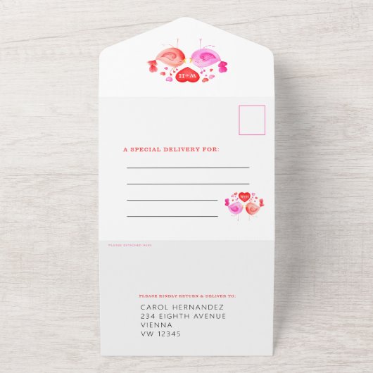 Invitation Tout En Un Photo anniversaire du mariage Inséparable avec RSV (Dehors)