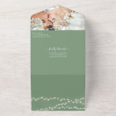 Invitation Tout En Un Photo Back Art Nouveau Dragonfly Lily Pad (Dehors)
