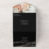 Invitation Tout En Un Photo Back Pink Black Gerber Star String Light (Dehors)