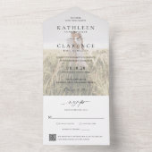 Invitation Tout En Un Photo classique QR Code Mariage élégant (À l'intérieur)