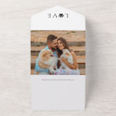 Invitation Tout En Un Photo de Chien Marié pour nos humains (Dehors)