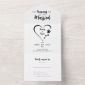 Invitation Tout En Un Photo de Chien Marié pour nos humains (À l'intérieur)