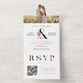 Invitation Tout En Un Photo de l'amphithéâtre séché tropical Mariage de  (À l'intérieur)