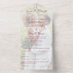 Invitation Tout En Un Photo de mariage lesbien