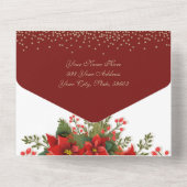 Invitation Tout En Un Photo de Noël Vierge Marie Jesus Poinsettia (Verso)