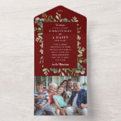 Invitation Tout En Un Photo des voeux de Noël (À l'intérieur)