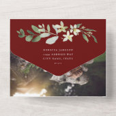 Invitation Tout En Un Photo des voeux de Noël (Verso)