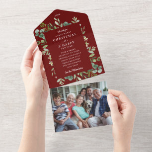 Invitation Tout En Un Photo des voeux de Noël