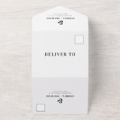 Invitation Tout En Un Photo et Ampersand Mariage QR Code RSVP (Dehors)